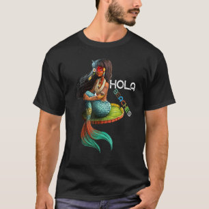 Black Mermaid Hola Beaches  Beach Vacation Summer T-Shirt