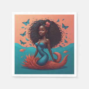 Black Mermaid Napkin