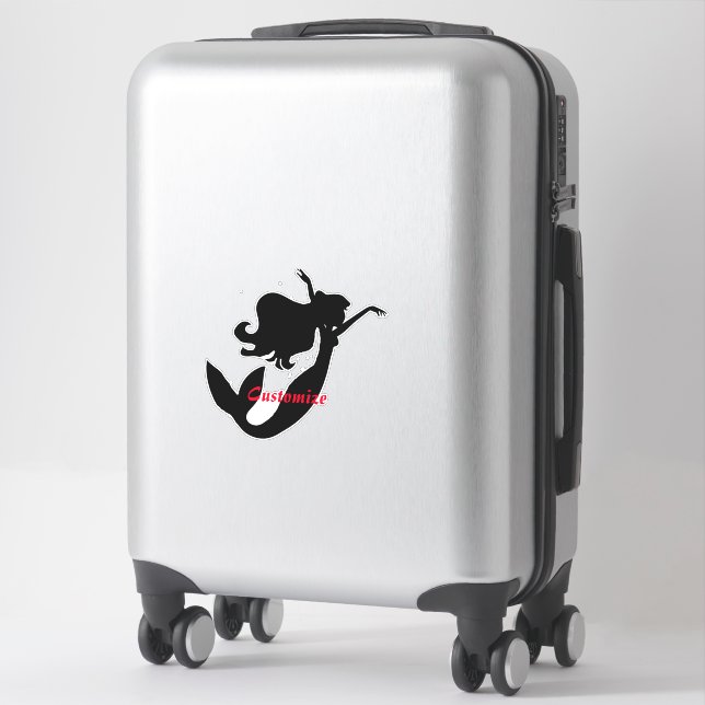 Black Mermaid Silhouette Thunder_Cove (Suitcase)