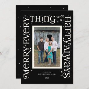 Black Merry Everything and a Happy Always Holiday Card