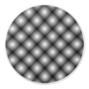 Black Mesh White Balls Moire by Kenneth Yoncich Ceramic Knob