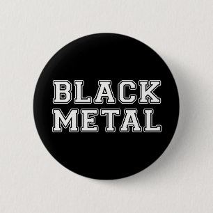 Black Metal 6 Cm Round Badge