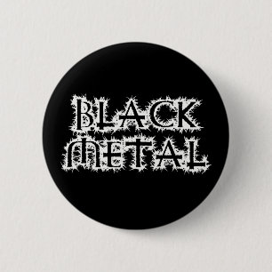 Black Metal 6 Cm Round Badge
