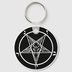 black metal, baphomet, lord of darkness! key ring
