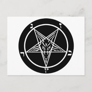 black metal, baphomet of darkness! postcard