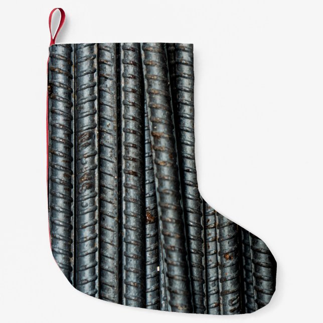 Black metal bars small christmas stocking (Front)
