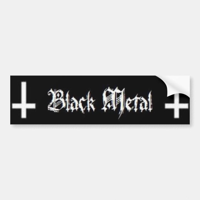 Black Metal Bumper Sticker (Front)