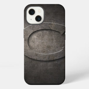 Black Metal C Monogram Iphone Case