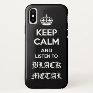 Black Metal iPhone X Case