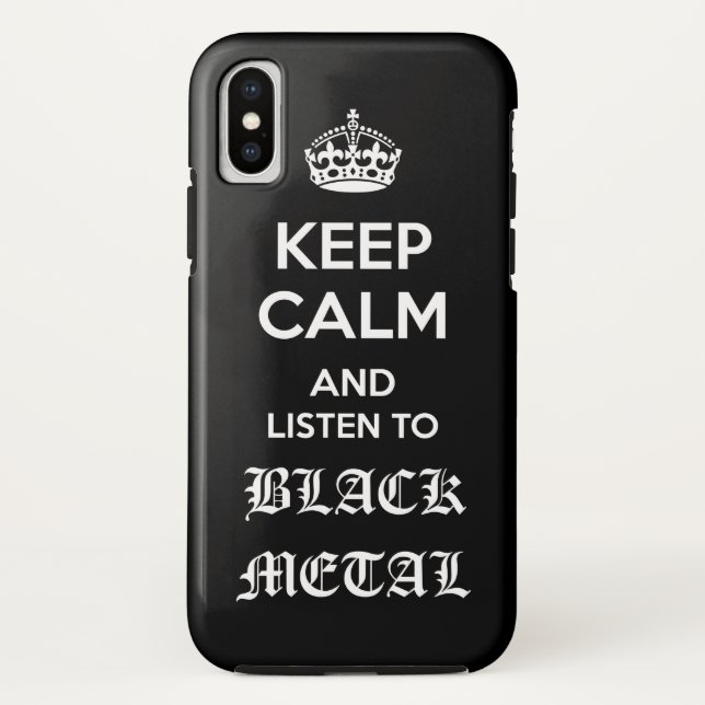 Black Metal Case-Mate iPhone Case (Back)