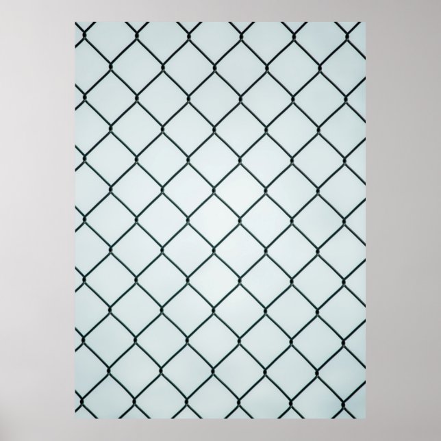 Black metal chain link fence poster (Front)