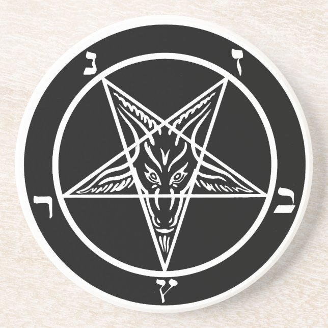 Black metal coaster SATAN! (Front)