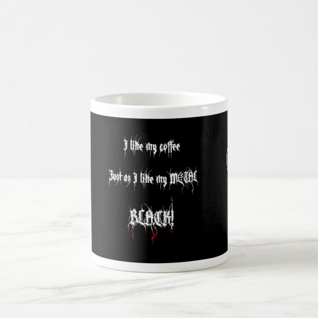 Black Metal Coffee Coffee Mug (Center)