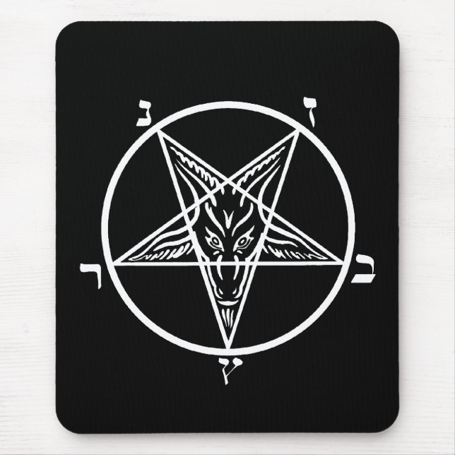 Black metal evil mousepad SATAN!! (Front)