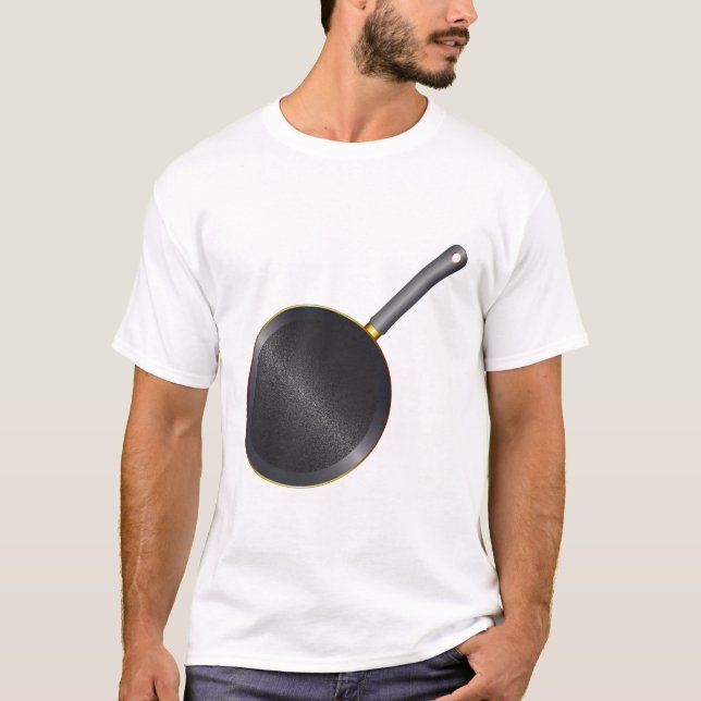 Black Metal Frying Pan T-Shirt (Front)