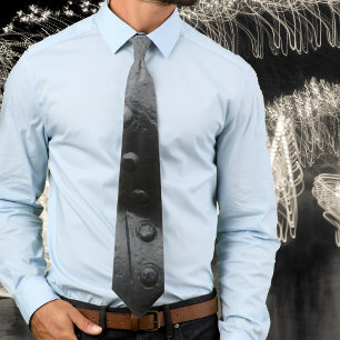 Black metal industrial-style  tie