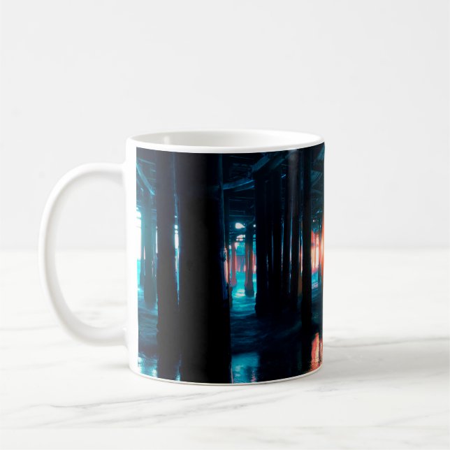 BLACK METAL INFRASTRUCTURE BUILDING COFFEE MUG (Left)