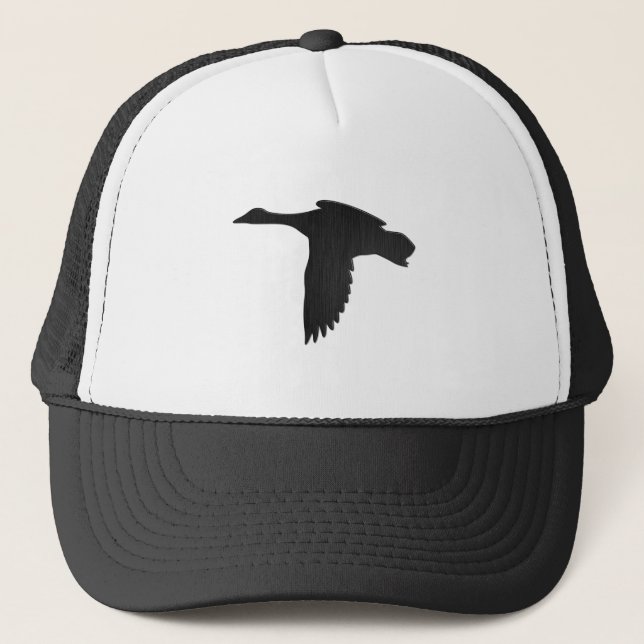 Black Metal - Mallard Duck in Flight Trucker Hat (Front)