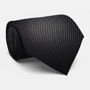 Black Metal Mesh Hyperrealistic Neck Tie