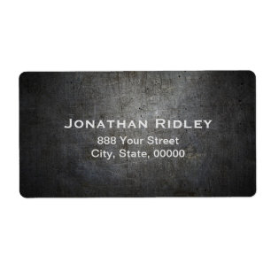 Black METAL Shipping Labels