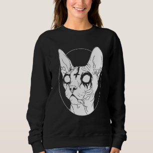 Black Metal Sphynx Cat I Goth And Death Metal Sweatshirt