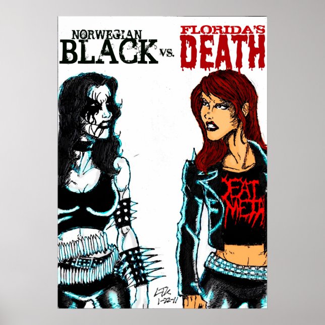 Black Metal Vs. Death Metal Poster (Front)