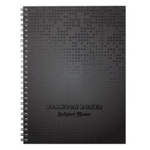 Black Metallicgeometric design Notebook