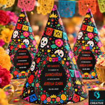 Black Mexican Fiesta Floral Gold Tiara Quinceañera