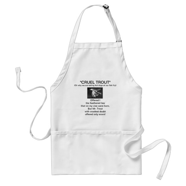 "Black Midge Wet Fly-Cruel Trout"  Apron (Front)