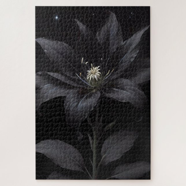 Black Midnight Lily Jigsaw Puzzle (Vertical)