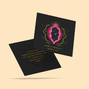 Black Midwife Services Pregnancy Maternity Vagina  Square Business Card
