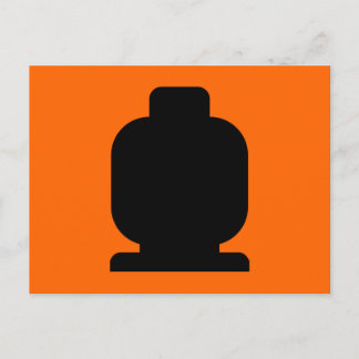 Black Minifig Head by Customise My Minifig Postcard