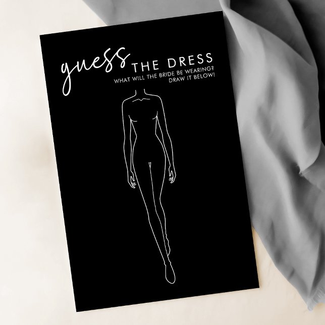 Black Minimal Bridal Shower Guess The Dress Game (Creator Uploaded)