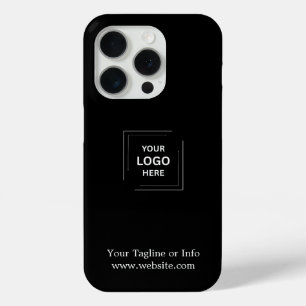 Black Minimal Business Logo iPhone Case Design
