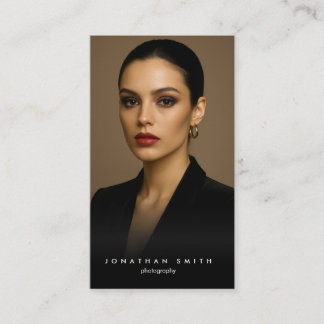 Black Minimal Photographer Elegant Business Card