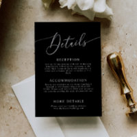 Black Minimal Wedding Details