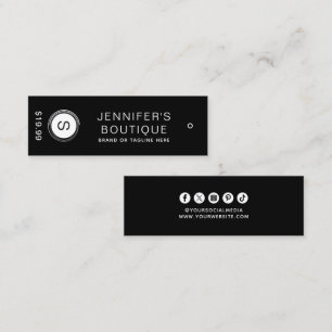 Black Minimalist Boutique Price Tags