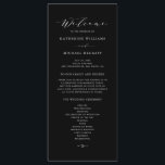 Black Minimalist Dainty Script Wedding Ceremony Program<br><div class="desc">Black Minimalist Dainty Script Wedding Programs |  Share details of your wedding with these elegant wedding programs. This customisable ceremony programs feature whimsical script and minimalist typography. These black wedding programs are perfect for any wedding theme.</div>