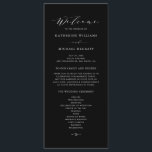 Black Minimalist Dainty Script Wedding Ceremony Program<br><div class="desc">Black Minimalist Dainty Script Wedding Programs |  Share details of your wedding with these elegant wedding programs. This customisable ceremony programs feature whimsical script and minimalist typography. These black wedding programs are perfect for any wedding theme.</div>