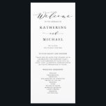 Black Minimalist Dainty Script Wedding Ceremony Program<br><div class="desc">Black Minimalist Dainty Script Wedding Programs |  Share details of your wedding with this elegant wedding programs. This customisable ceremony programs feature whimsical script and minimalist typography. These modern wedding programs are perfect for any wedding theme.</div>