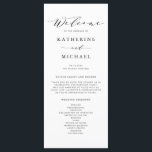 Black Minimalist Dainty Script Wedding Ceremony Program<br><div class="desc">Black Minimalist Dainty Script Wedding Programs |  Share details of your wedding with this elegant wedding programs. This customisable ceremony programs feature whimsical script and minimalist typography. These modern wedding programs are perfect for any wedding theme.</div>