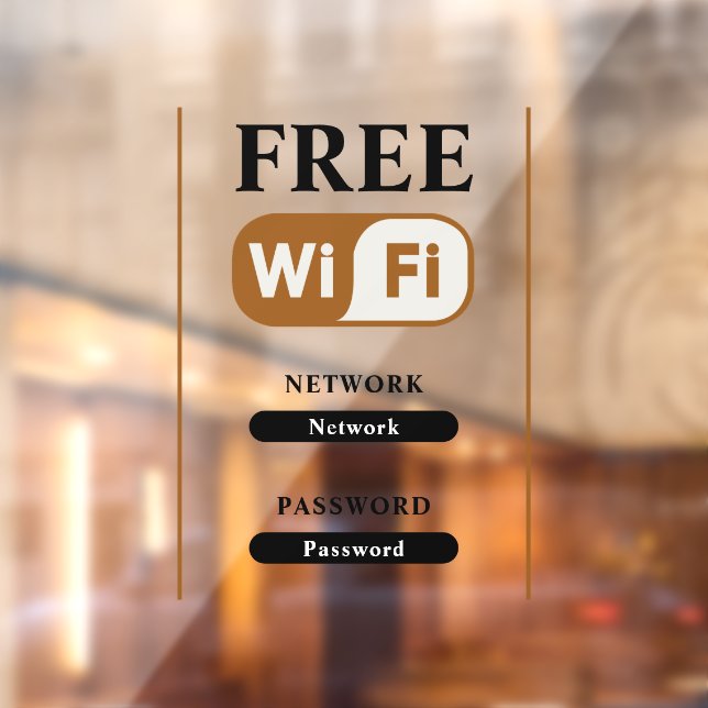 Black Minimalist Free Wifi Metal  (Sheet 2)