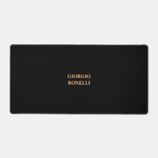Black Minimalist Personal Modern Desk Mat