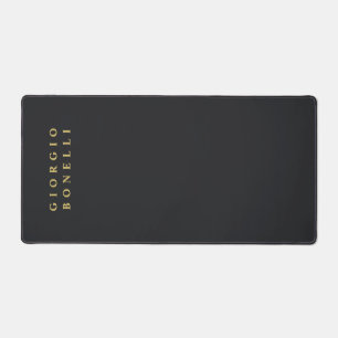 Black Minimalist Personal Modern Desk Mat