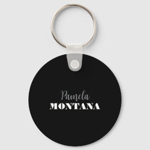 Black Minimalist Personal Modern Key Ring