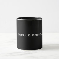 Black Minimalist Plain Modern Your Name