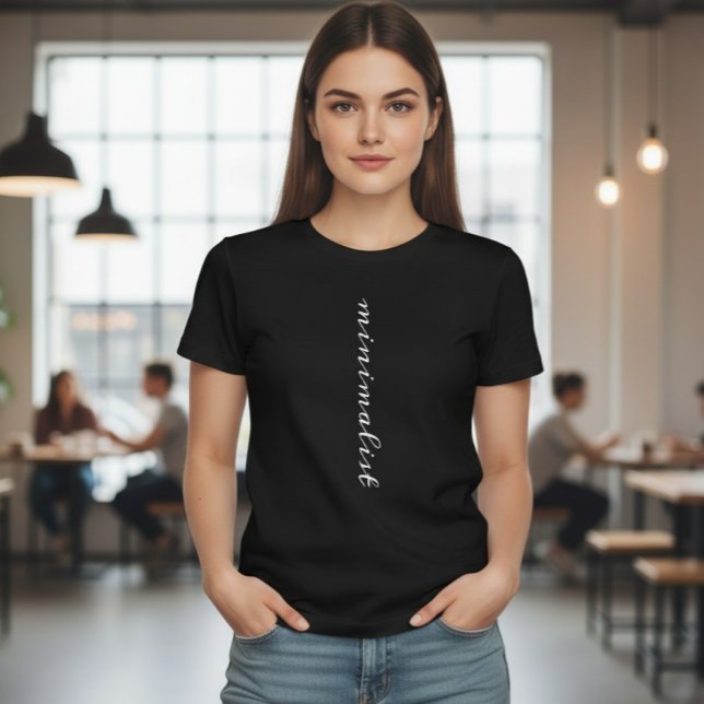 Black minimalist shirt for woman ,minimal shirt (Creator Uploaded)