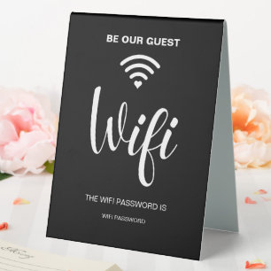 Black Minimalist Simple Wifi Password