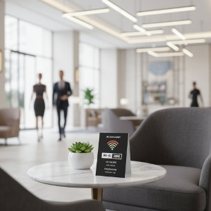 Black Minimalist Simple Wifi Password