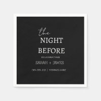 Black Minimalist The Night Before Wedding